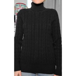 Black turtleneck sweater